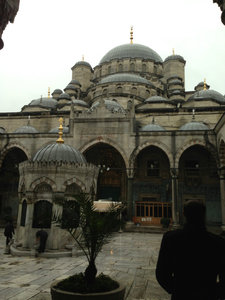 Outside the mosque