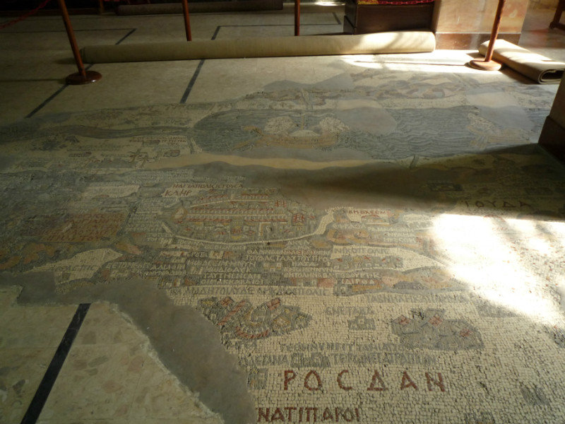 Jerusalem map mosaic