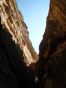 looking up from the Siq