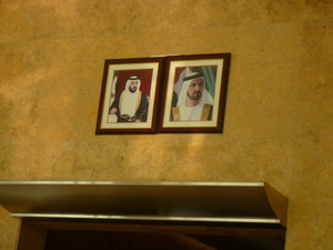 President of UAE on left, President of Dubai on right