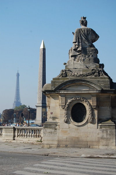 Place de Concorde looking toward the Eiffel Tower