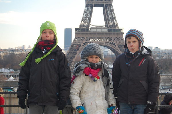 A cold day at the Eiffel Tower