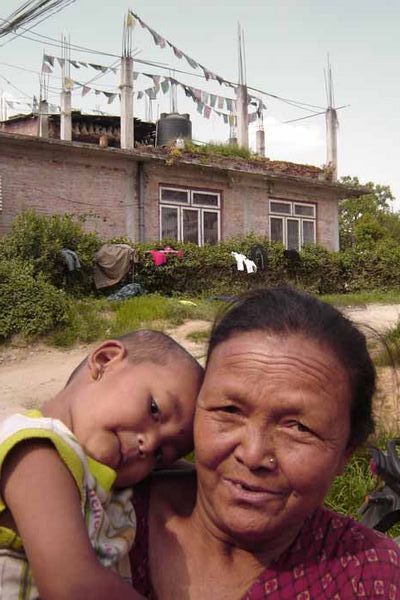 Woman and her grandson