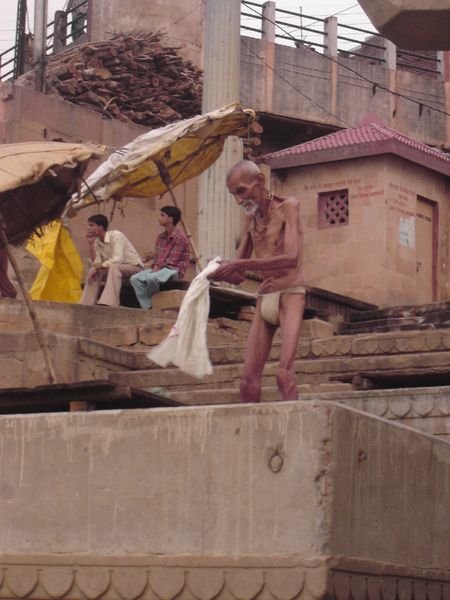 Old man on the ghats