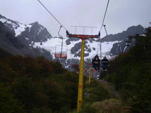 Snow capped peaks in Ushuaia