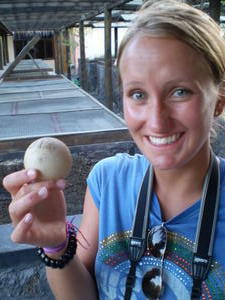 Me with a tortoise egg!