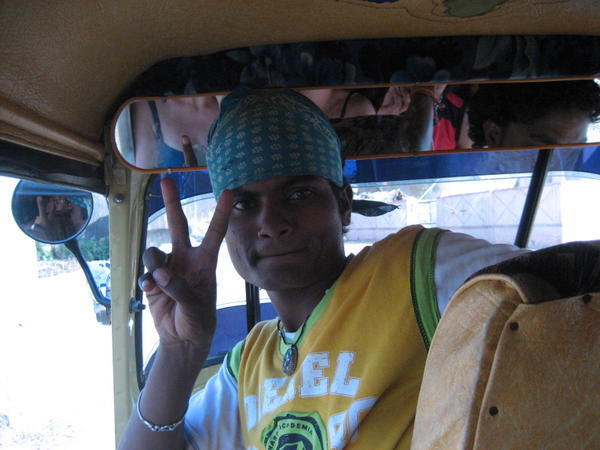 Ramesh in his rickshaw