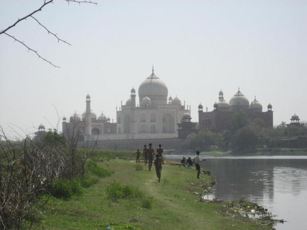Far view of Taj Mahal