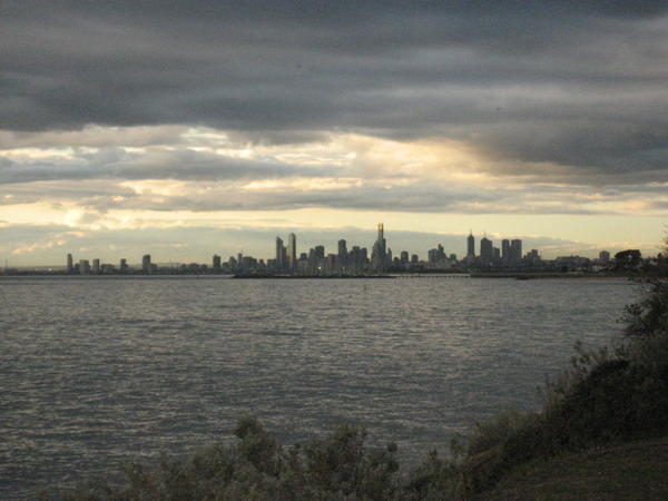 Melbourne Skyline from Brighton