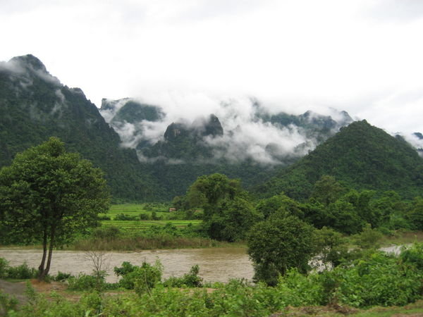 Mountains north of Vang Vieng