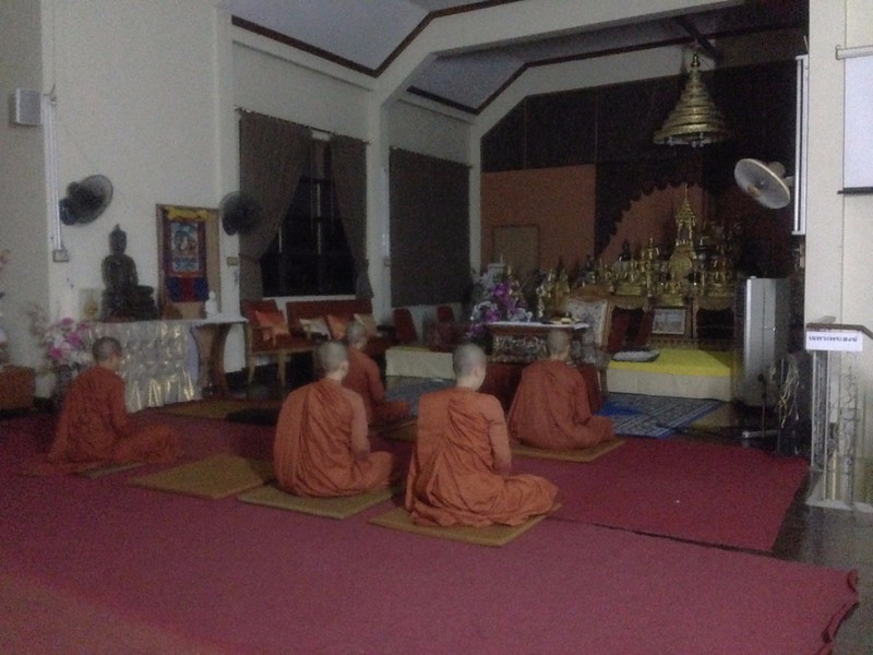 Morning Meditation before Gersha and I were asked to go for alms