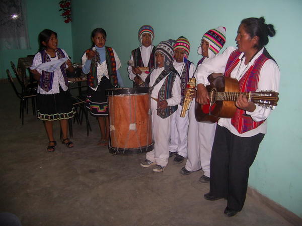 The local school music group, who played for us that evening