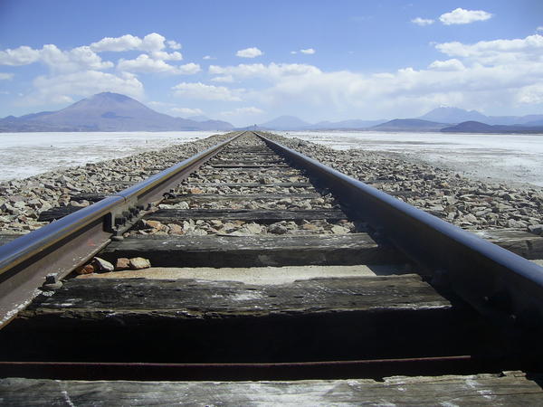 Railway through the Salar
