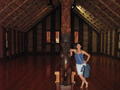 Bex inside a sacred Maori place