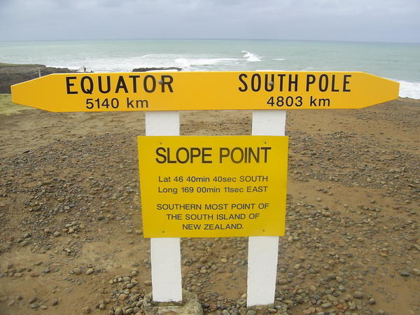 Slope point - the southern most part of New Zealand