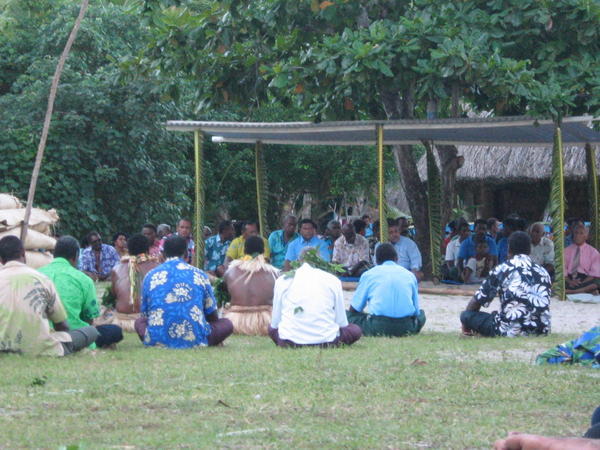 Religous chiefs recieving Kava