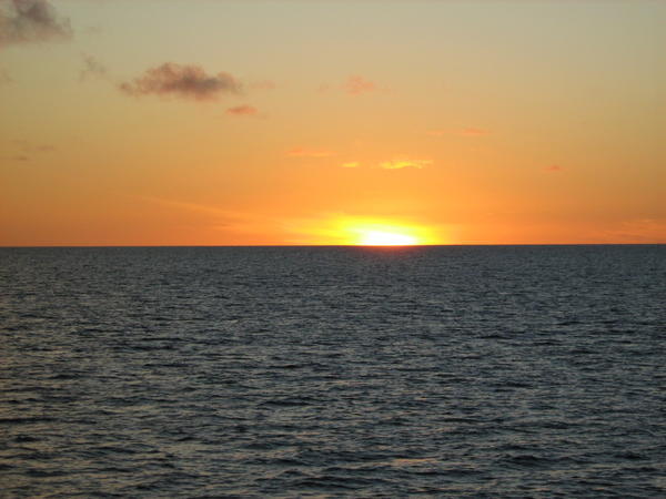 Stunning sunset on the way back to Suva