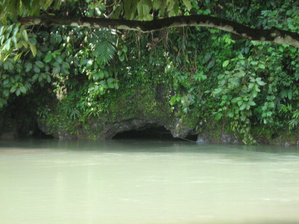 Daunting sight of the flooded cave