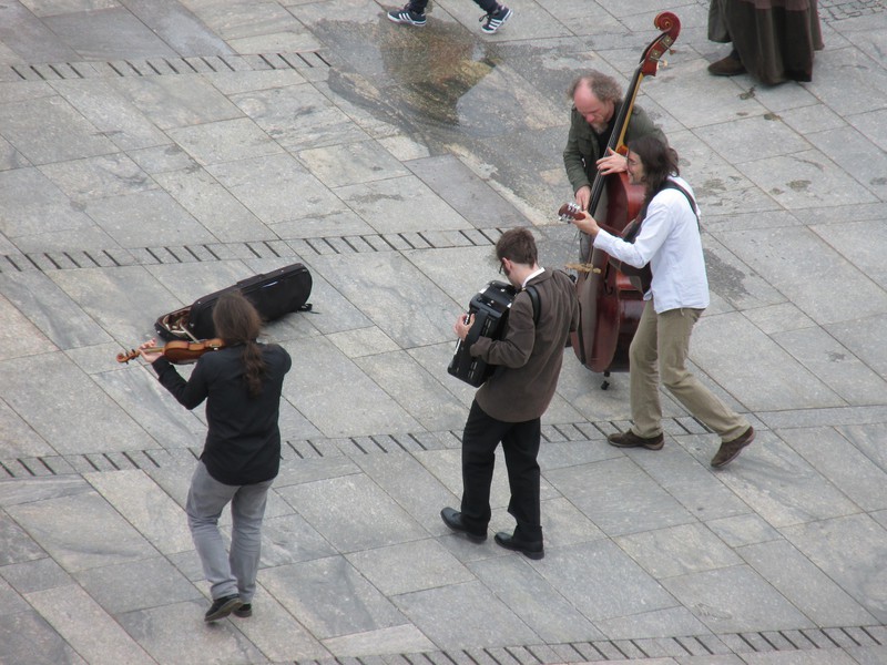 Entertainment in the courtyard.