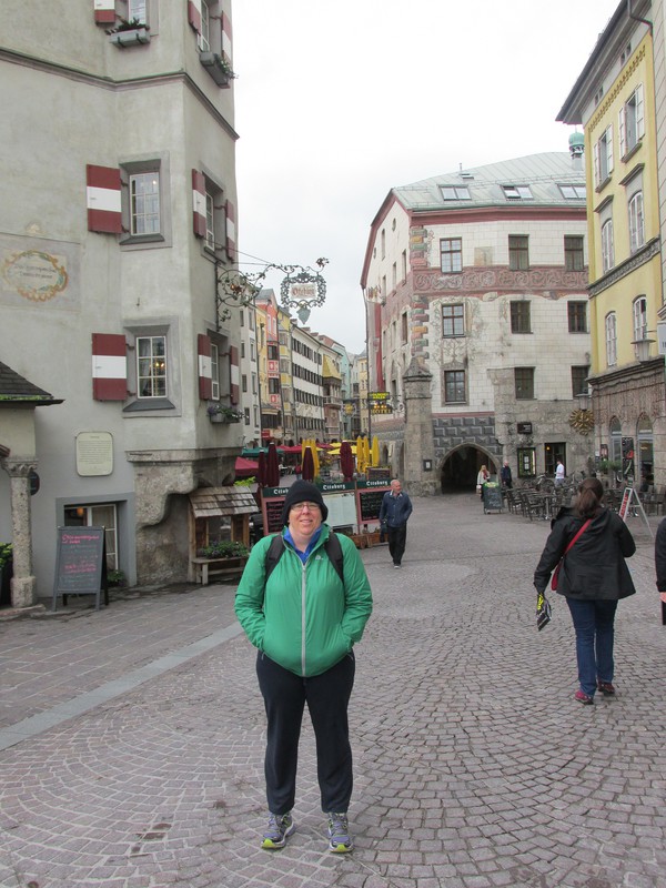Heather at the entrance to Innsbruck's Altstadt.