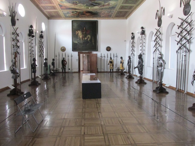 An armoury room at the Schloss.