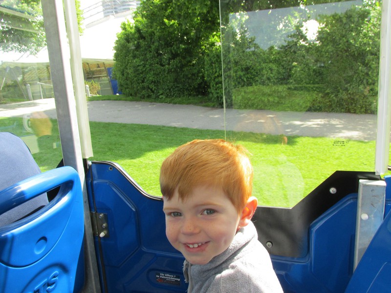 On the tourist train at Olympic Park.