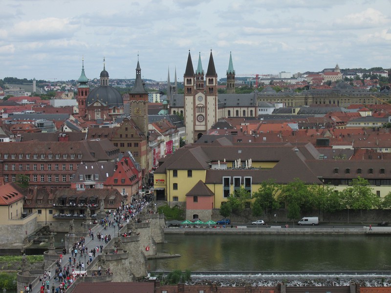 Wurzburg - The River Main is the foreground.