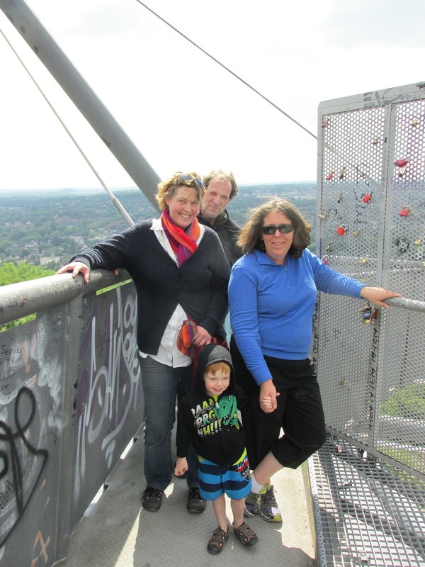 Birgitta, Andreas, Heather, and Zachary at the top of the Tetraedra.