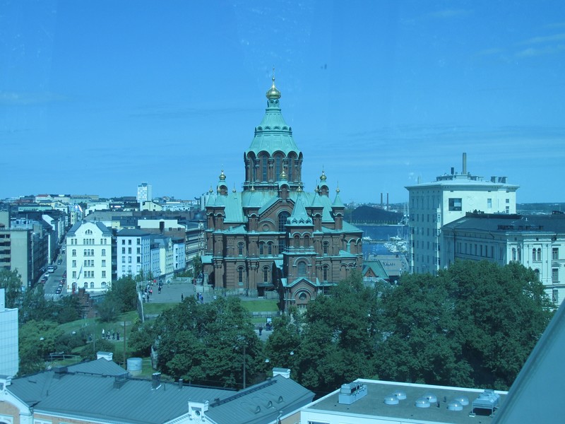The largest Orthodox church in Europe outside of Russia, as seen from the SkyWheel.