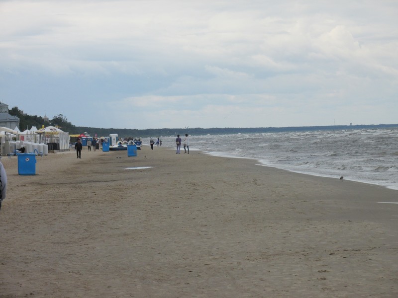 Jūrmala Beach. The land at the back is the north-west point of Latvia. Directly west from here across the sea is the east coast of Sweden.