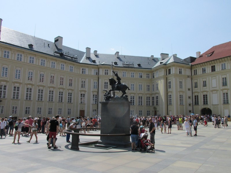 In the main square of Prague Castle.