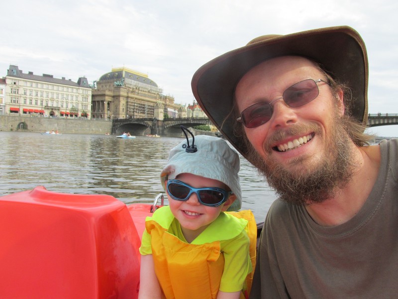 Selfie on the Vltava River.