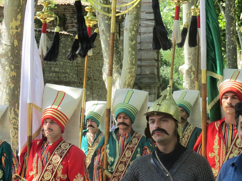 Changing of the Guard at Topkapi Palace. Love those  fake moustaches!