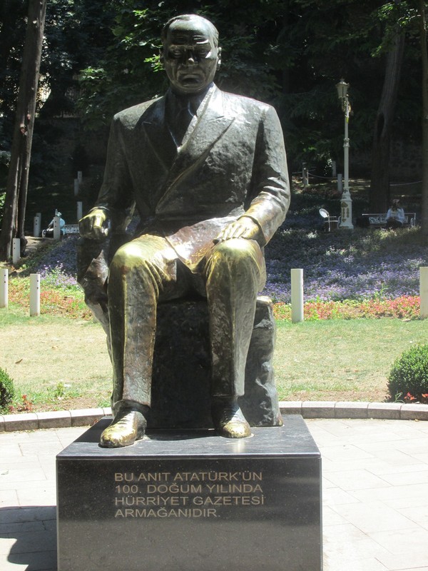Statue of the great Ataturk in Gulhane Park.