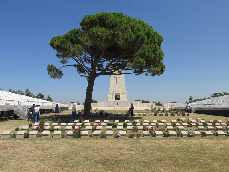 Lone Pine cemetery - the pine is symbolic.