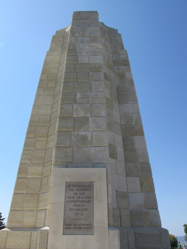 Tribute to NZ soldiers at Chunuk Bair. They held the hill for one day.