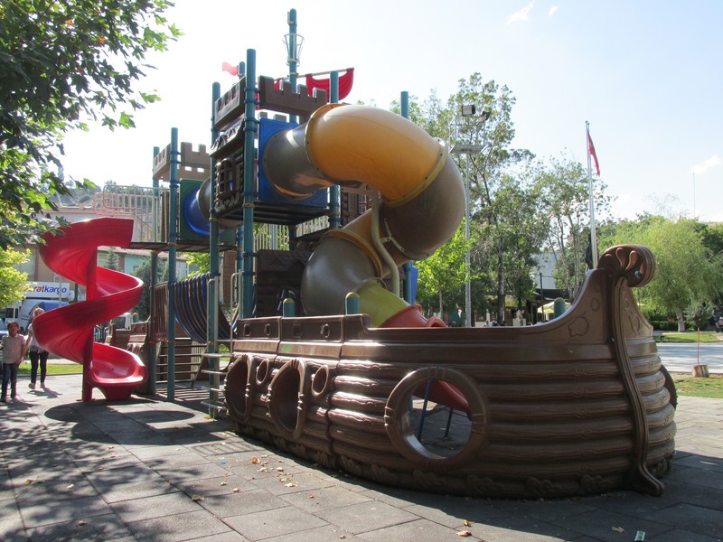 Pirate ship playground in Atatürk Park, Beypazari.
