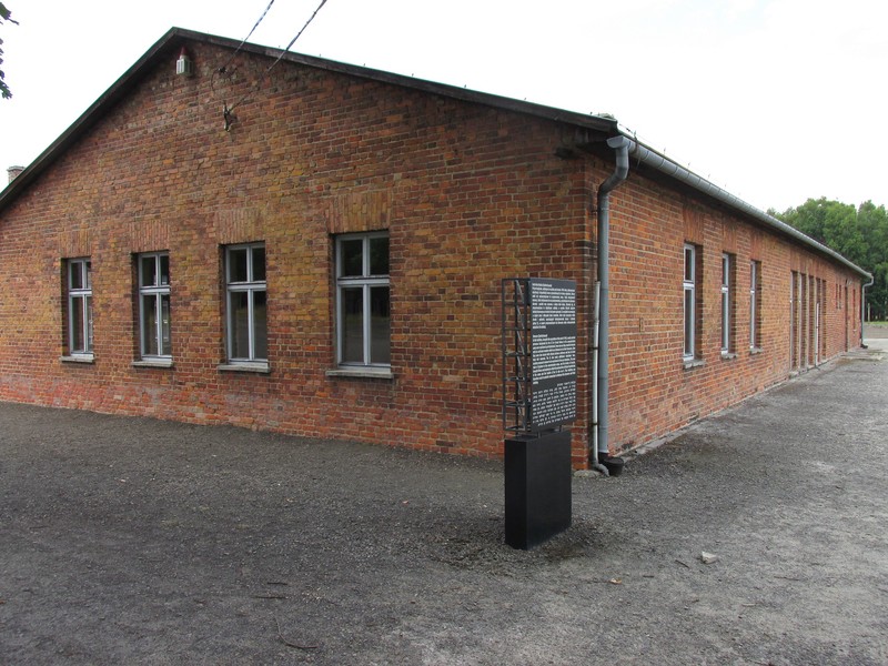 A shower block at Birkenau where periodic campaigns of de-lousing took place.