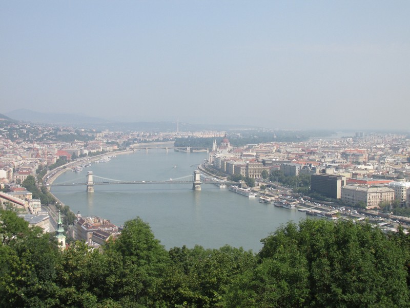 Great view from Gellert Hill, where the Citadel stands.