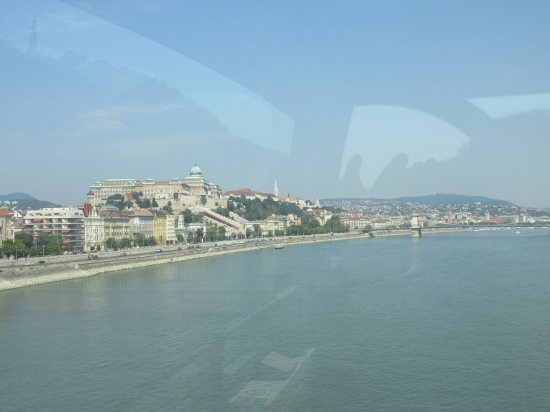 View of Danube and the Buda side from the Elisabeth Bridge.