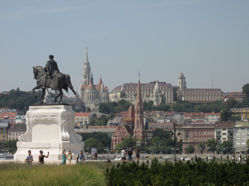 Looking across the Danube from Parliament Square.