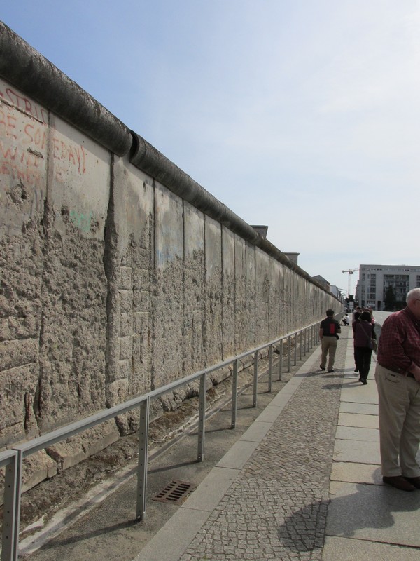 Seeing a stretch of the Berlin Wall was a sombre reminder of the recent past.