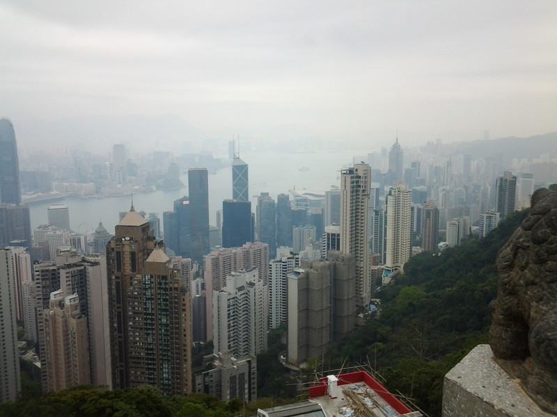 view over Hong Kong Island towards the Kowloon peninsular from 'The Peak'