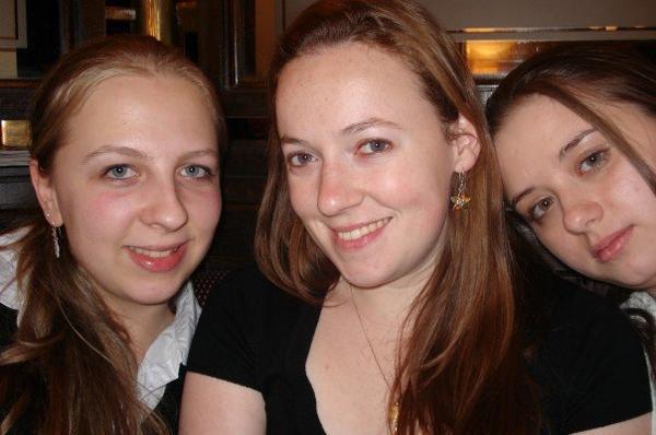 Ceci, Solveig and me -- -- the last night, in the hotel bar