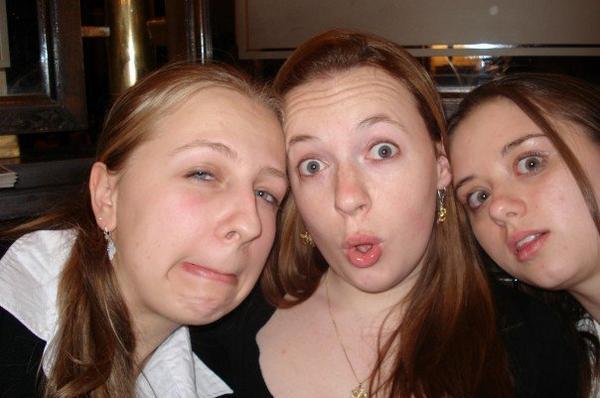 Ceci, Solveig and me -- scary faces!
