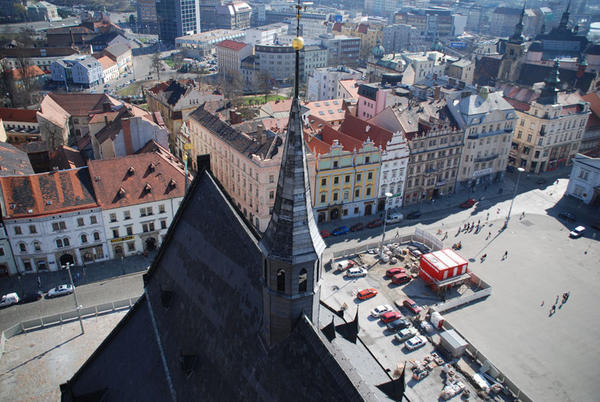 View from the cathedral in Plzen