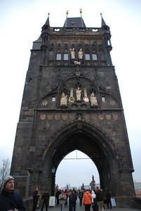 Tower at one end of the bridge