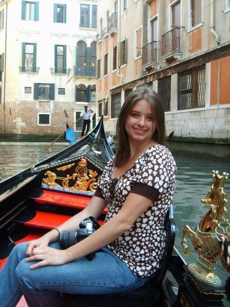 Riding a gondola!