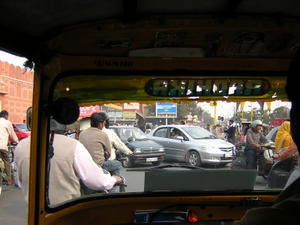 View from a rickshaw