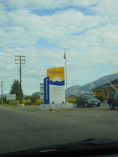 Welcome to British Columbia sign